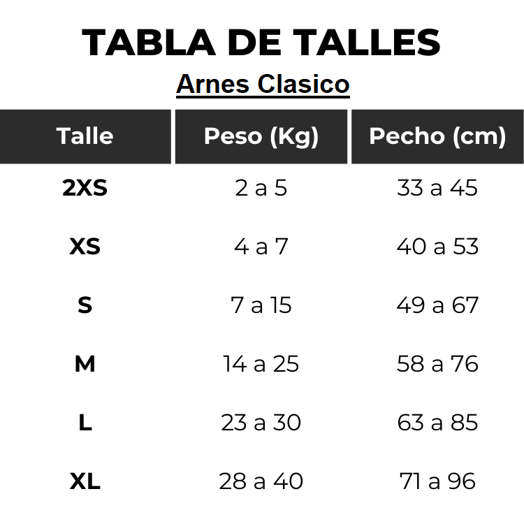 Talles Arnes Bark Clasico